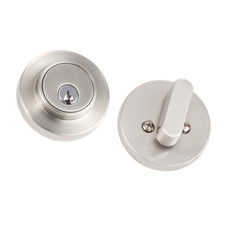 SURE-LOC HARDWARE Sure-Loc Hardware Modern Single Cylinder Deadbolt, Satin Stainless DB201-MD 32D